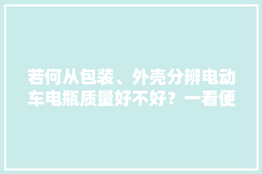 若何从包装、外壳分辨电动车电瓶质量好不好？一看便知不再买错,电池品牌排行榜。