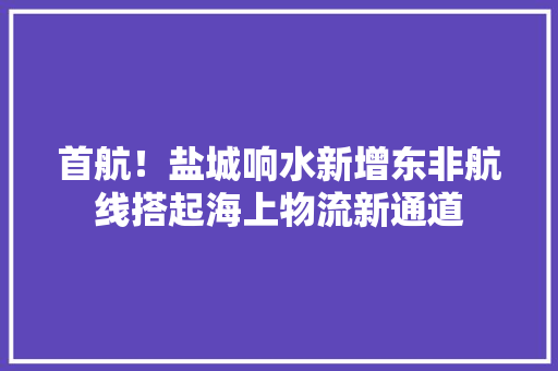 首航！盐城响水新增东非航线搭起海上物流新通道