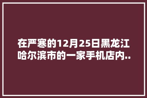 在严寒的12月25日黑龙江哈尔滨市的一家手机店内...