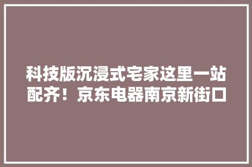 科技版沉浸式宅家这里一站配齐！京东电器南京新街口店618进级亮相