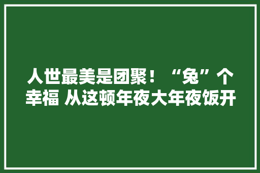 人世最美是团聚！“兔”个幸福 从这顿年夜大年夜饭开始,夜大是什么大学。
