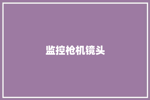 监控枪机镜头,摄像头监控哪个品牌好。