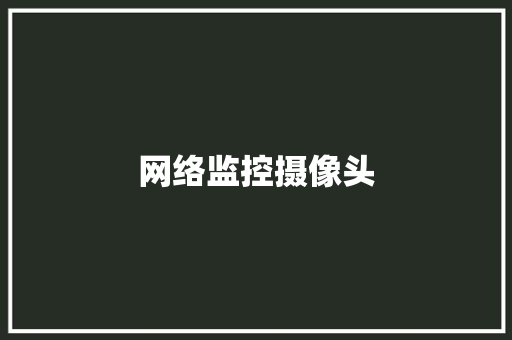 网络监控摄像头,摄像头监控哪个品牌好。