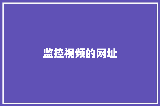 监控视频的网址