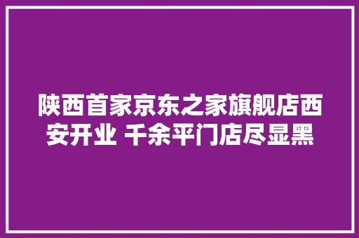 陕西首家京东之家旗舰店西安开业 千余平门店尽显黑科技