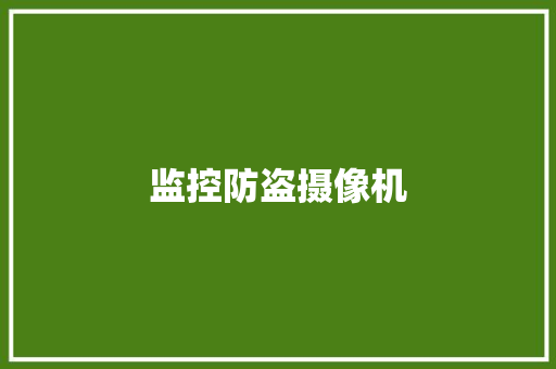 监控防盗摄像机