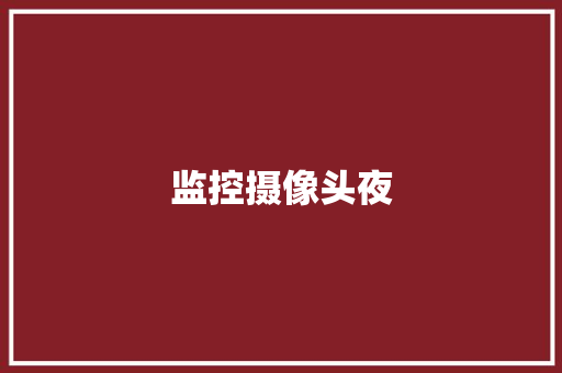 监控摄像头夜