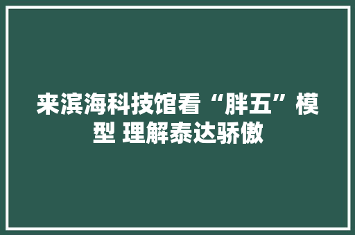 来滨海科技馆看“胖五”模型 理解泰达骄傲