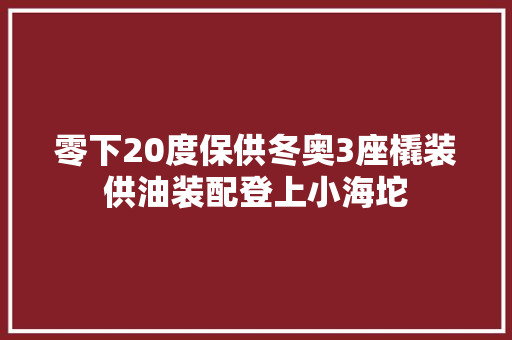 零下20度保供冬奥3座橇装供油装配登上小海坨