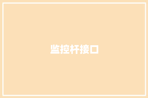 监控杆接口 监控杆接口 互联通信