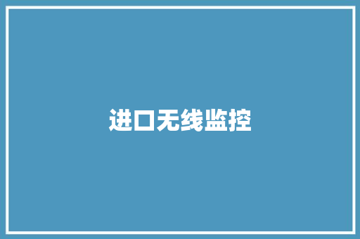 进口无线监控 进口无线监控 人工智能