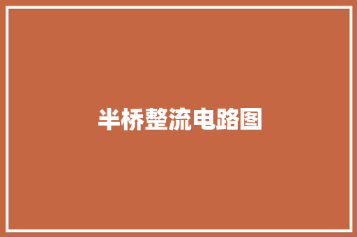 半桥整流电路图