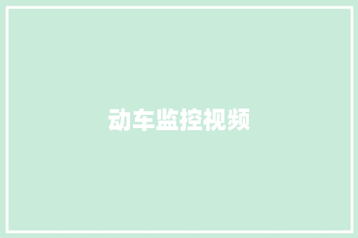 动车监控视频