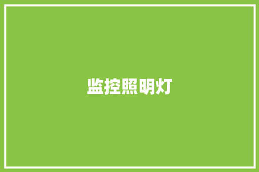 监控照明灯