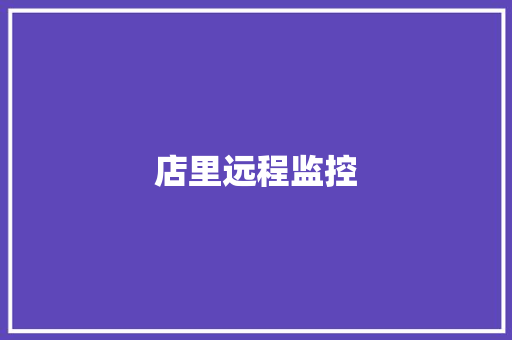 店里远程监控