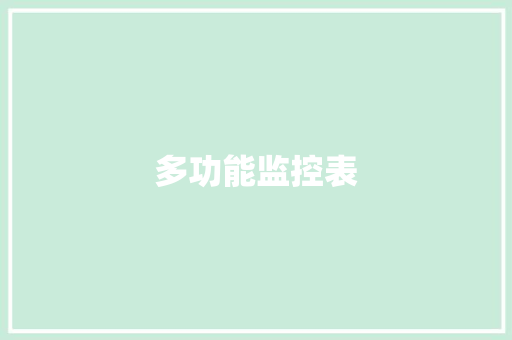 多功能监控表