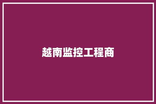 越南监控工程商