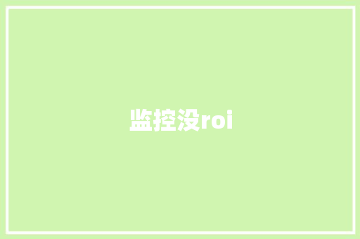 监控没roi