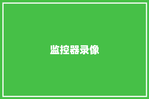 监控器录像,录像的英文。