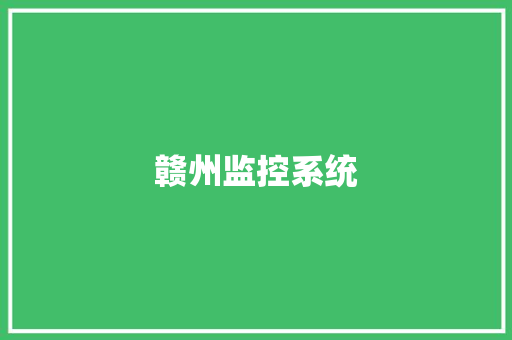 赣州监控系统