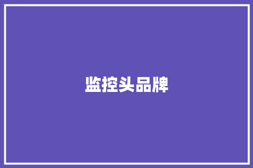 监控头品牌