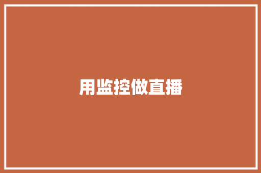 用监控做直播
