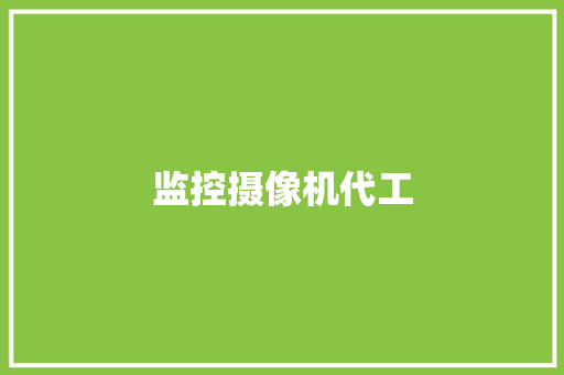 监控摄像机代工