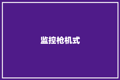 监控枪机式