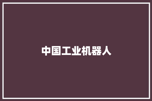 中国工业机器人