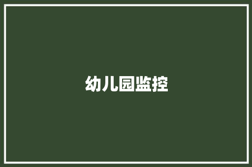 幼儿园监控