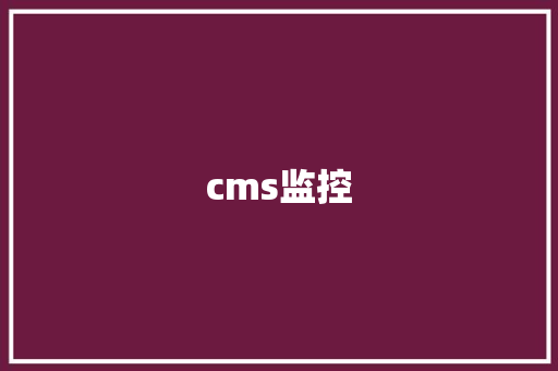 cms监控 cms监控 人工智能