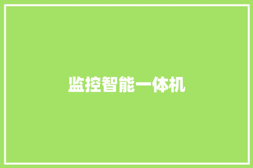 监控智能一体机