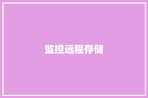 监控远程存储,第三方漏水检测机构。