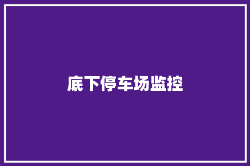 底下停车场监控 底下停车场监控 互联通信