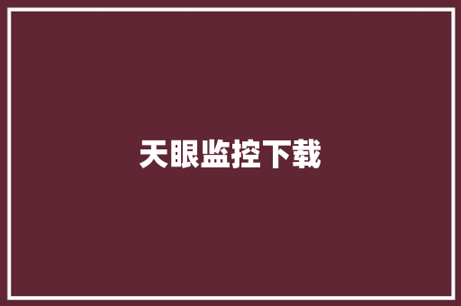 天眼监控下载