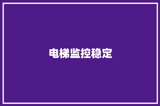 电梯监控稳定