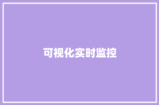 可视化实时监控