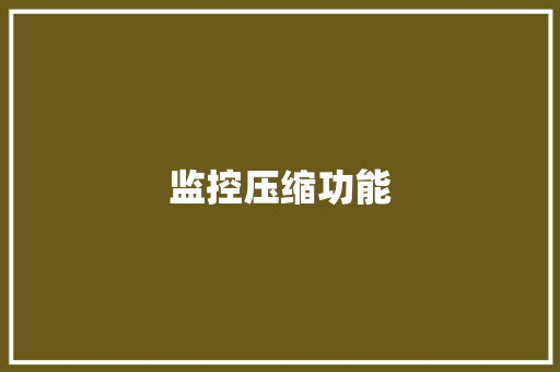 监控压缩功能