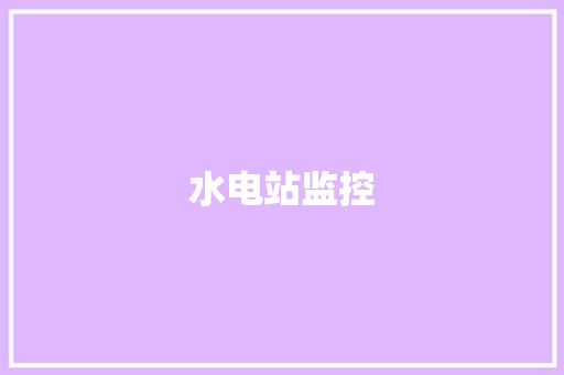 水电站监控