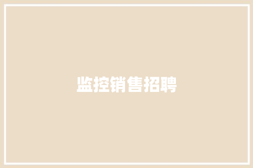 监控销售招聘,招聘平台免费。