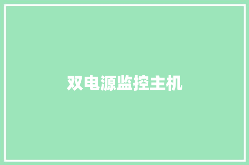 双电源监控主机,电源适配器。