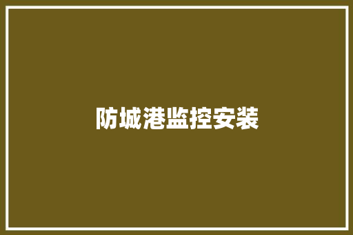 防城港监控安装 防城港监控安装 互联通信