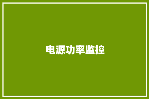 电源功率监控