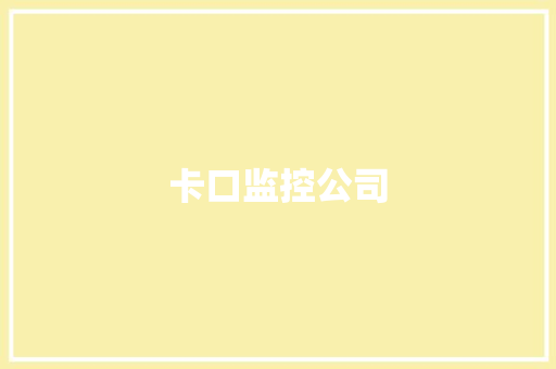卡口监控公司,监控安装公司。