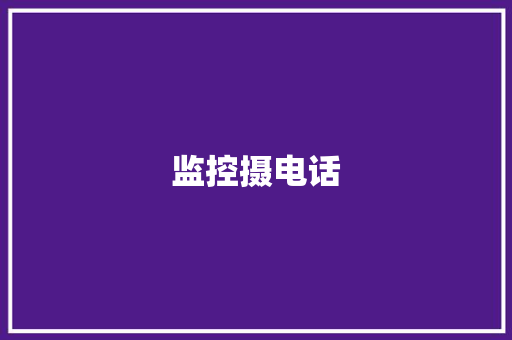 监控摄电话