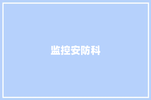 监控安防科