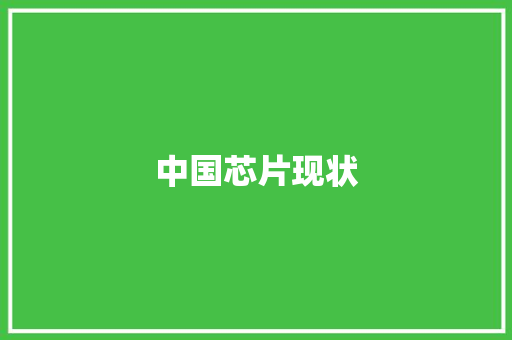 中国芯片现状 中国芯片现状 智能科技