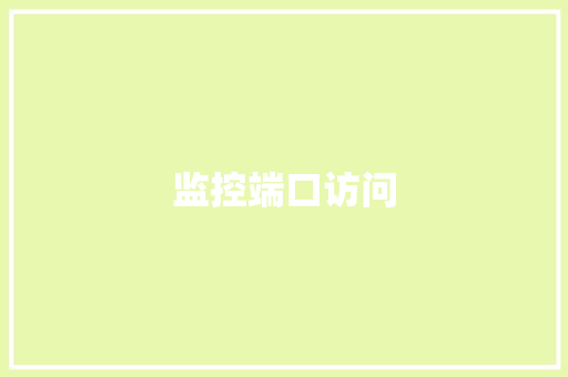 监控端口访问
