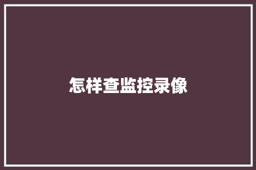 怎样查监控录像,录像带转换成u盘多少钱。