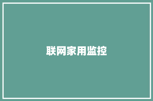 联网家用监控 联网家用监控 智能科技
